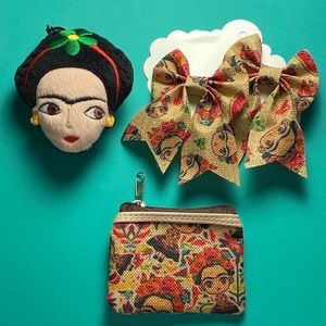 FRIDA CHEER BOW COIN PURSE KEYCHAIN